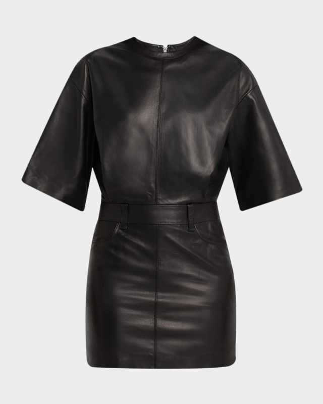 Kenora Bodycon Leather Mini Dress